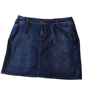 MXM sz18 dark wash denim jean skirt EUC